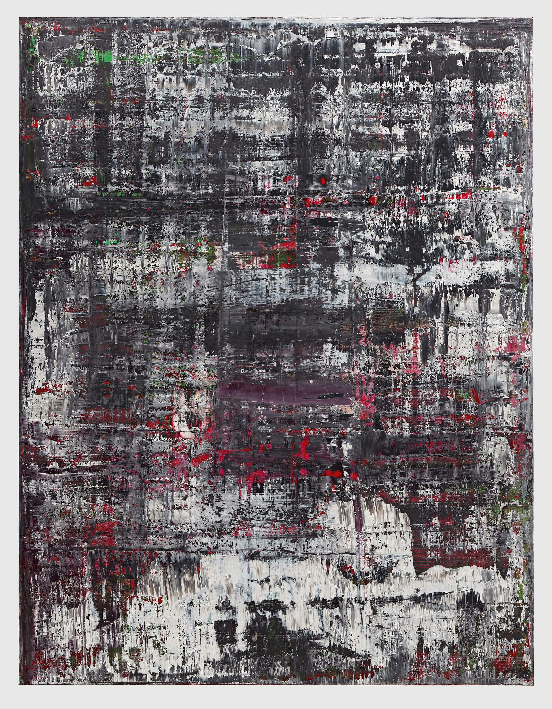 A painting by Gerhard Richter, titled Birkenau, 2014.